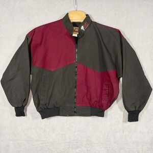 Vtg Bee Wild Jacket Mens Large Color Block Bomber Southwest Western Cowboy‎ USA